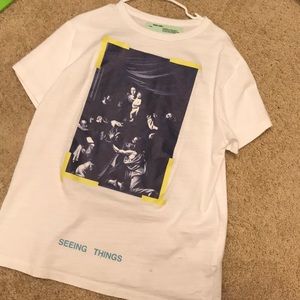 Off white tee in white size small